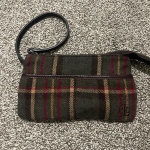 Vintage Lauren Ralph Lauren  Fabric Plaid Wristlet